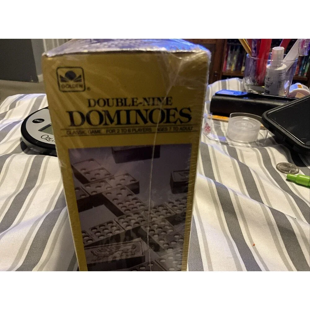 Double-Nine Dominoes by Golden 2-6 Players Ages 7 1989 Vintage New